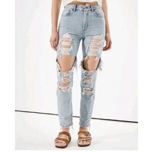 American Eagle Stretch Mom Jeans Sz4 Short